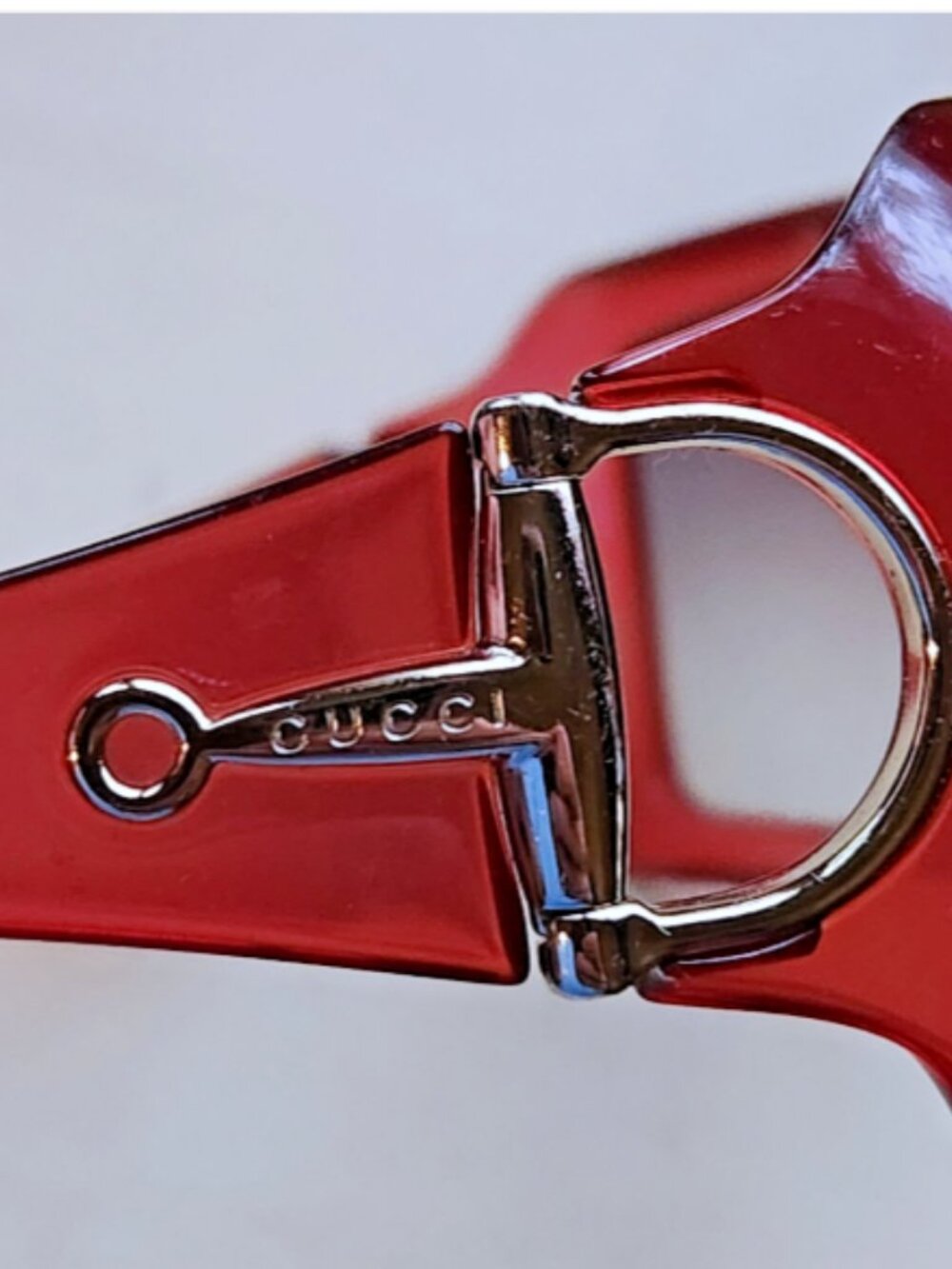 Gucci GG 2562/S Red Shield Sunglasses Italy Vintage Y2K Horsebit 60 15 115 - Picture 12 of 16